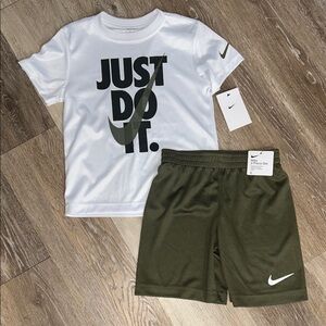 NEW Nike White and Olive Green Just Do It Set